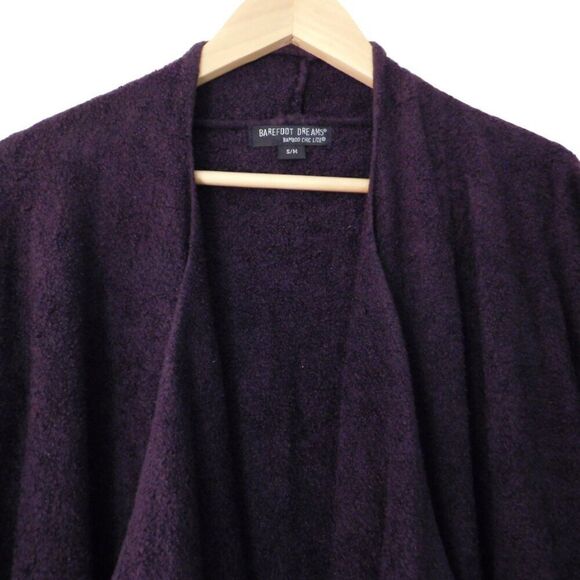 Barefoot Dreams Sweater Womens S / M Purple Bamboo Chic Lite Open Drape Cardigan - Picture 2 of 6